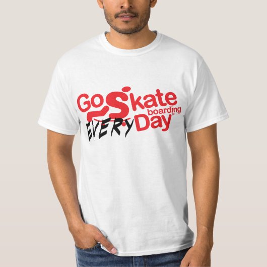 skateboarden " dagelijks t-shirt " (Voorkant)