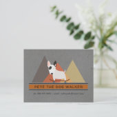 Skateboarden Dog Sitter Business Briefkaart (Staand voorkant)