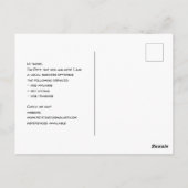 Skateboarden Dog Sitter Business Briefkaart (Achterkant)