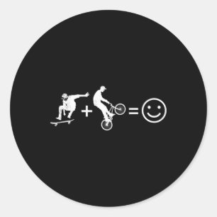 Skateboarden En Bmx Fietsrijder Cadeau Skater Skat Ronde Sticker