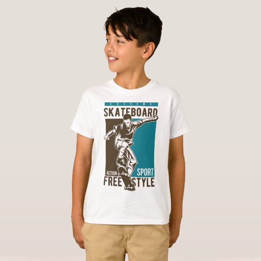 Skateboarden en shirten t-shirt (Voorkant volledig)