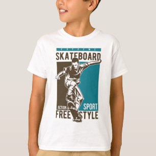 Skateboarden en shirten t-shirt