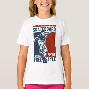Skateboarden en shirten t-shirt