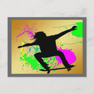 Skateboarden Extreme Briefkaart
