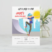 Skateboarden Foto Schaats Park Boy Verjaardagsfees Kaart (Staand voorkant)