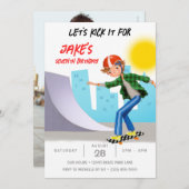 Skateboarden Foto Schaats Park Boy Verjaardagsfees Kaart (Voorkant / Achterkant)