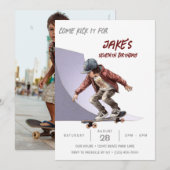 Skateboarden Foto Schaats Park Boys Verjaardagsfee Kaart (Voorkant / Achterkant)