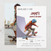 Skateboarden Foto Schaats Park Boys Verjaardagsfee Kaart (Voorkant / Achterkant)