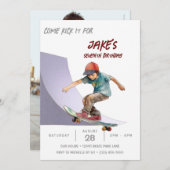 Skateboarden Foto Schaats Park Boys Verjaardagsfee Kaart (Voorkant / Achterkant)