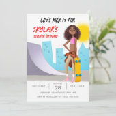 Skateboarden Foto Schaats Park Meisje Verjaardagsf Kaart (Staand voorkant)