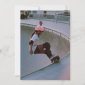 Skateboarden Foto Schaats Park Meisje Verjaardagsf Kaart (Achterkant)