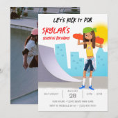 Skateboarden Foto Schaats Park Meisje Verjaardagsf Kaart (Voorkant / Achterkant)