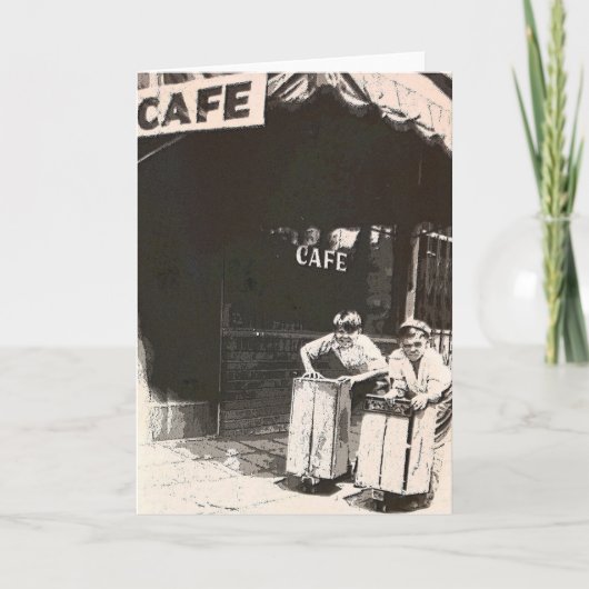 Skateboarden Friends 1931 - Box Cart Boys Feestdagen Kaart (Voorkant)