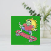 Skateboarden Froggy Uitnodiging door SRF (Staand voorkant)