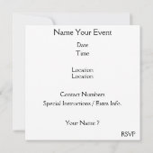 Skateboarden Froggy Uitnodiging door SRF (Achterkant)