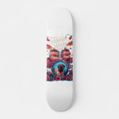 Skateboarden Furbabies Art – Rock & Roll Vibes op Persoonlijk Skateboard (Voorkant)