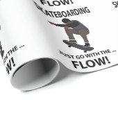 Skateboarden gaat gewoon samen met de Flow Skatebo Cadeaupapier (Rol Hoek)
