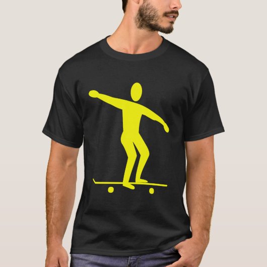 Skateboarden - Geel T-shirt (Voorkant)