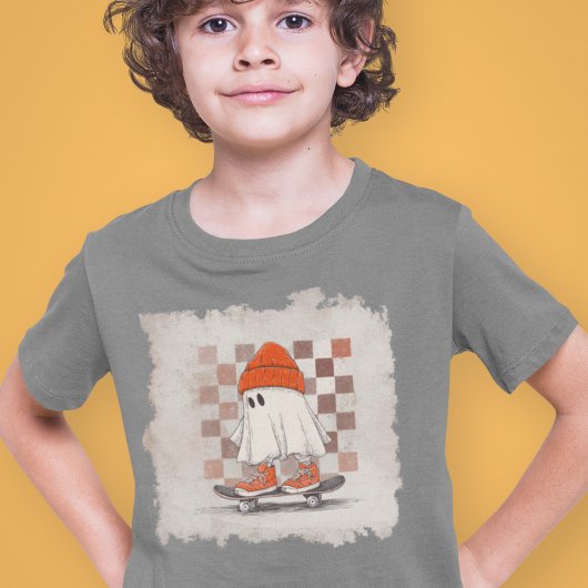 Skateboarden Ghost Retro Grunge Tri-Blend Shirt