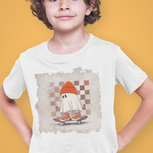 Skateboarden Ghost Retro Grunge Tri-Blend Shirt