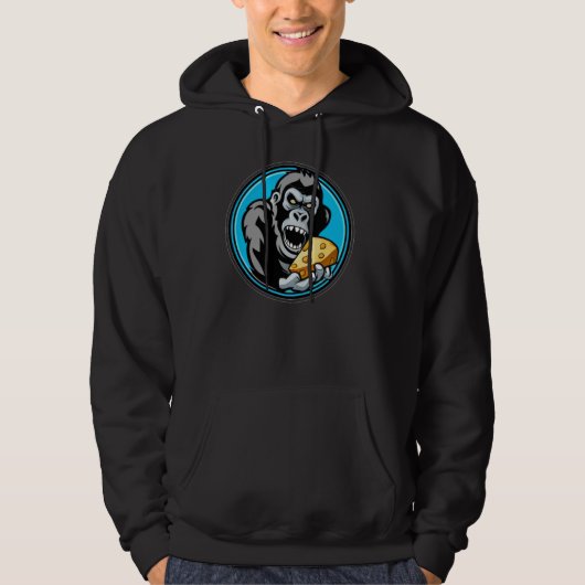 Skateboarden Gorilla Cheese Black Hoodie (Voorkant)