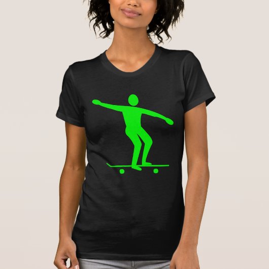 Skateboarden - Groen T-shirt (Voorkant)