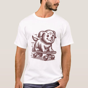 Skateboarden hond T-shirt