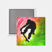 Skateboarden in een Psychedelic Cyclone Magneet (Voorkant / Achterkant)