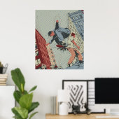 Skateboarden in het City-Poster Poster (Thuiskantoor)