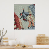 Skateboarden in het City-Poster Poster (Keuken)