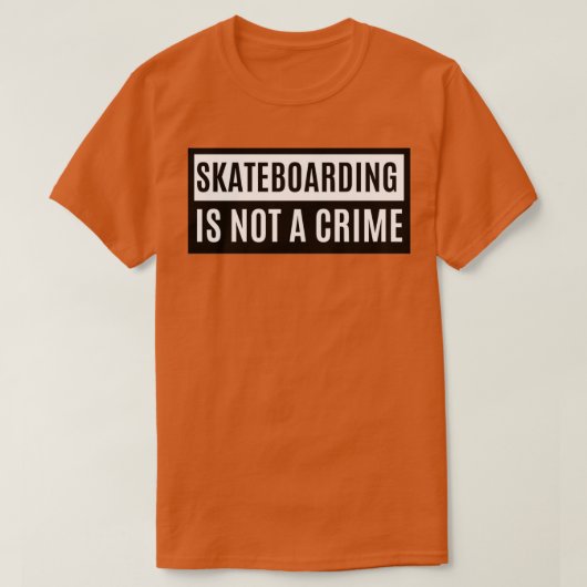 Skateboarden is geen misdaad 2 1 t-shirt (Design voorkant)