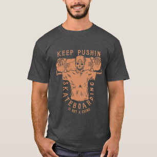Skateboarden Is Geen Misdaad-Skelet Skater Retro T-shirt