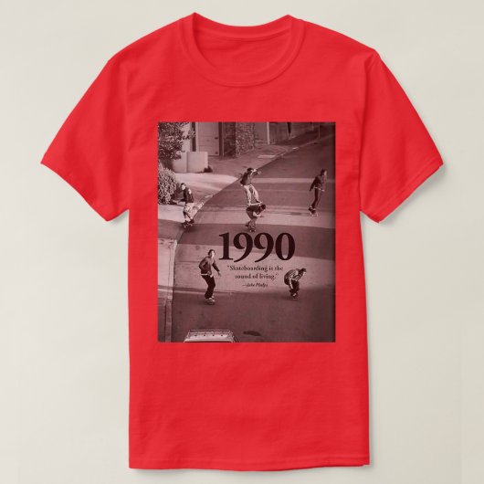 skateboarden is het geluid van het leven 1990 Graf T-shirt (Design voorkant)
