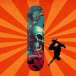 skateboarden is leuk Graffiti schedel Persoonlijk Skateboard<br><div class="desc">Skaten gaat allemaal over plezier hebben,  en er is iets voor iedereen in ons skateboargebied. Een geweldig skateboard dat gegarandeerd een glimlach opheft! . . Veel plezier met Graffiti's inheemse Amerikaanse schedel,  door de straten te schaatsen en te skatepark,  of door te kruipen.</div>