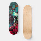 skateboarden is leuk Graffiti schedel Persoonlijk Skateboard (Voorkant)