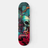 skateboarden is leuk Graffiti schedel Persoonlijk Skateboard (Voorkant)