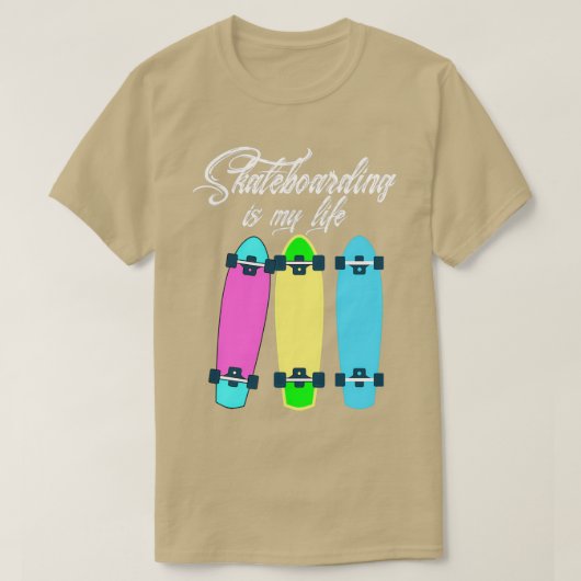 Skateboarden is mijn leven 1 t-shirt (Design voorkant)