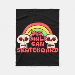 Skateboarden - Ja, meiden kunnen skateboarden Fleece Deken