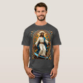 Skateboarden Jesus Sacred Style T-shirt (Voorkant volledig)