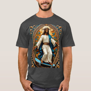 Skateboarden Jesus Sacred Style T-shirt