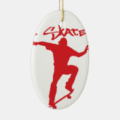 Skateboarden Keramisch Ornament (Rechts)