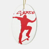 Skateboarden Keramisch Ornament (Links)