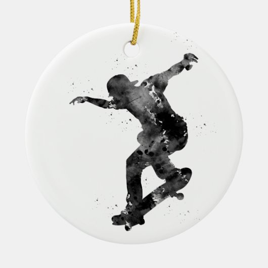 Skateboarden Keramisch Ornament (Voorkant)