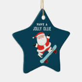 Skateboarden Kerst Collectie Keramisch Ornament (Rechts)