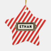 Skateboarden Kerst Collectie Keramisch Ornament (Achterkant)