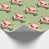 Skateboarden Kerstcadeau Cadeaupapier (Hoek)