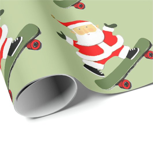 Skateboarden Kerstcadeau Cadeaupapier (Rol Hoek)