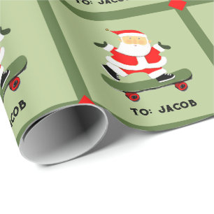 Skateboarden Kerstcadeau Cadeaupapier