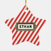 Skateboarden Kerstmis Collectible Keramisch Ornament (Achterkant)