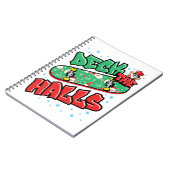 Skateboarden kerstskateboard Decaan the Halls Notitieboek (Linkerzijde)